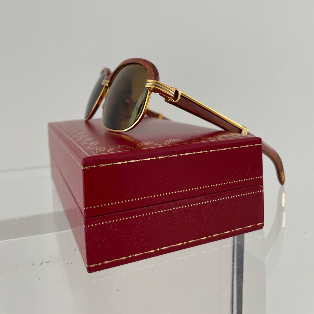 Mens Cartier Sunglasses - Wooded Frame